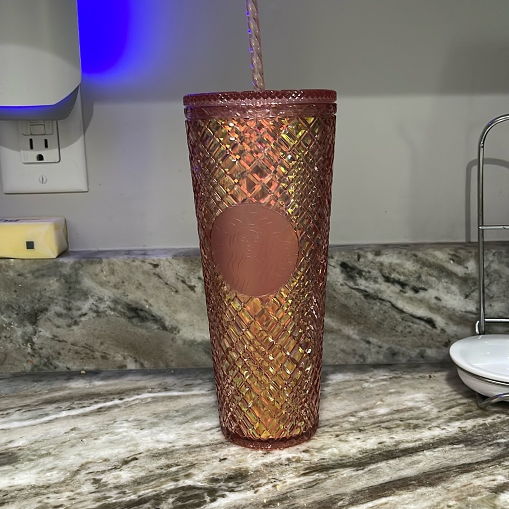 2023 Starbucks Christmas rose gold cold cup